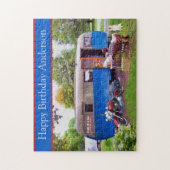 Camper en Motorfiets Happy Birthday Legpuzzel (Verticaal)