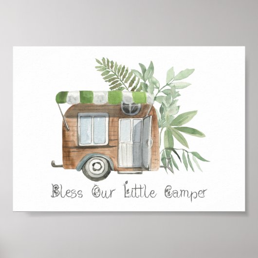 Camper en Planten ons kleine kamp Poster (Voorkant)