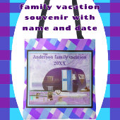 Camper familie vakantie avontuur Tote Bag