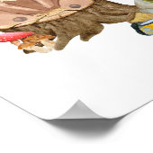 Camper Forest Boy 1e Verjaardagsfeestje Welkomstbo Poster (Hoek)