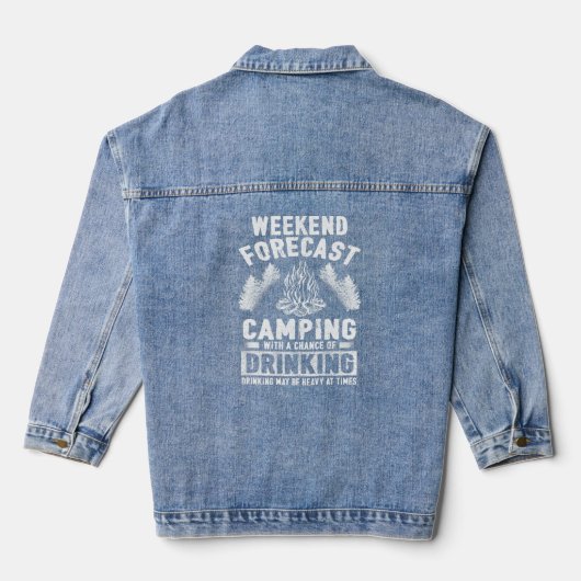 Camper Fun Weekend Forecast Camping Denim Jacket (Achterkant)