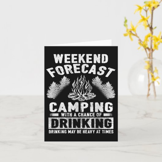 Camper Fun Weekend Forecast Camping Kaart (Gele Bloem)