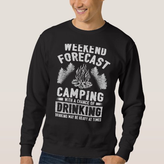 Camper Fun Weekend Forecast Camping Trui (Voorkant)