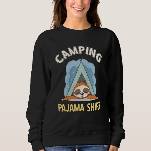 Camper Gear Tent Cute Sloth Kinder Camping Pajama Trui (Voorkant)