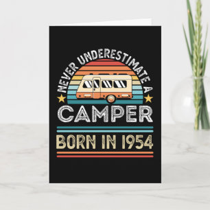 Camper geboren in 1954 70th Birthday camping Gift Kaart