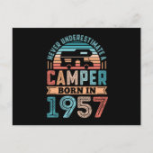 Camper geboren in 1957 70e verjaardagscadeau RV-ca Briefkaart (Voorkant)