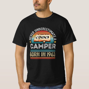 Camper geboren in 1963 60th Birthday camping Gift T-shirt
