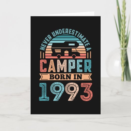 Camper geboren in 1993 30e verjaardag van de RV-ca Kaart (Voorkant)