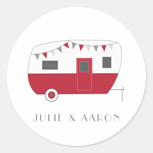  Camper gepersonaliseerde camping Sticker (Voorkant)
