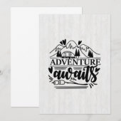 Camper Gift Adventure Awages Bedankkaart (Voorkant / Achterkant)
