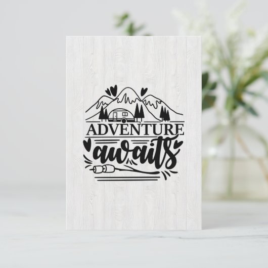Camper Gift Adventure Awages Bedankkaart (Staand voorkant)