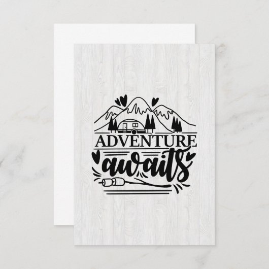 Camper Gift Adventure Awages Bedankkaart (Voorkant / Achterkant)