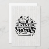 Camper Gift Adventure Awages Kaart (Voorkant / Achterkant)