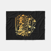 Camper Gift Adventure Is Awaits Fleece Deken (Voorkant (Horizontaal))