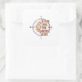 Camper Gift | Always Take The Scenic Route Xmas Vierkante Sticker (Tas)