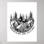 Camper Gift | Bergen noemen de dag van de geboorte Poster (Voorkant)