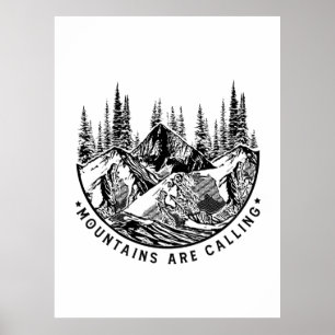 Camper Gift   Bergen noemen de dag van de geboorte Poster