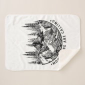 Camper Gift | Bergen noemen de dag van de geboorte Sherpa Deken (Voorkant (horizontaal))