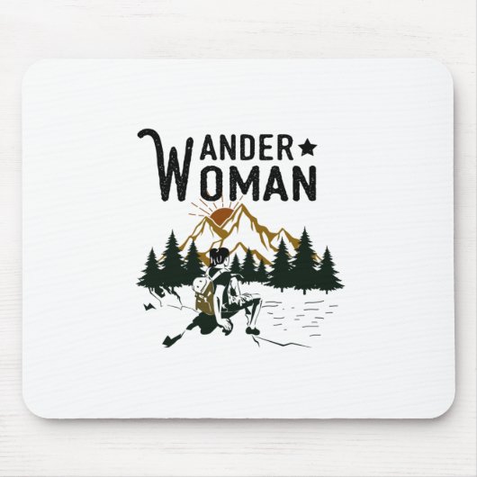 Camper Gift | Birthday Wander Woman Muismat (Voorkant)