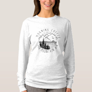 Camper Gift Dekkoffie voor de ochtend en de berg T-shirt