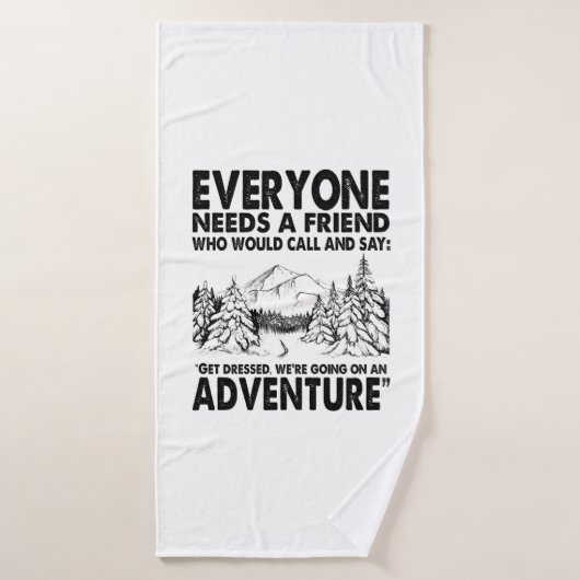 Camper Gift | Everyone Needs A Friend Birthday Badhanddoek (Badhanddoek)