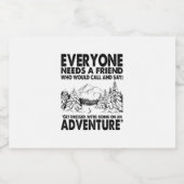 Camper Gift | Everyone Needs A Friend Birthday Sparkling Wijnetiket (Enkel label)