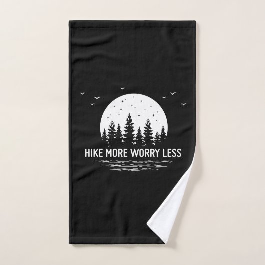 Camper Gift | Hike More Worry Less Birthday Handdoek (Handdoek)