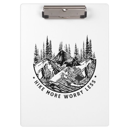 Camper Gift Hike More Worry Less Birthday Klembord (Voorkant)