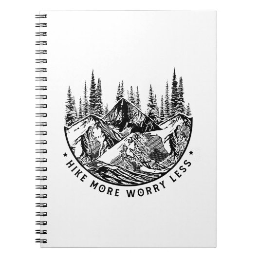 Camper Gift Hike More Worry Less Birthday Notitieboek (Voorkant)