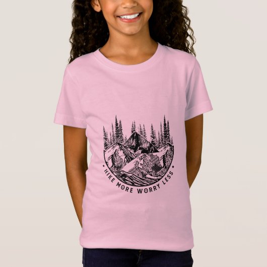 Camper Gift Hike More Worry Less Birthday T-shirt (Voorkant)