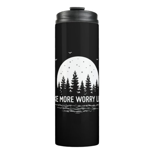 Camper Gift | Hike More Worry Less Birthday Thermosbeker (Voorkant)