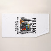 Camper Gift | Hiking Because Murder Is Wrong Xmas Badhanddoek (Badhanddoek)