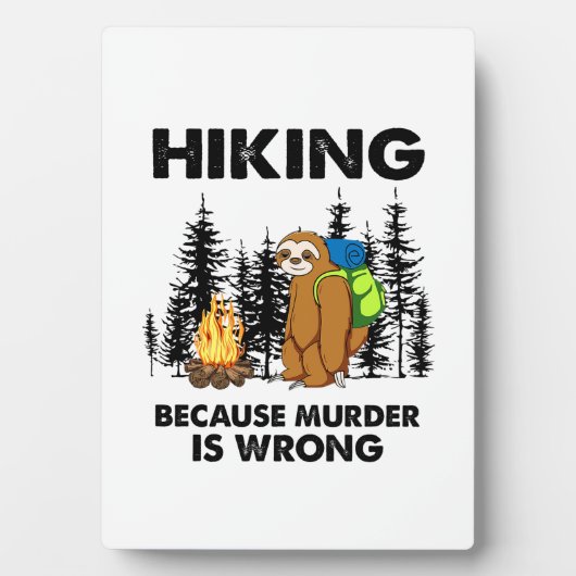 Camper Gift Hiking Because Murder Is Wrong Xmas Fotoplaat (voorkant)