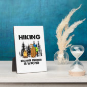 Camper Gift Hiking Because Murder Is Wrong Xmas Fotoplaat (Zijkant)