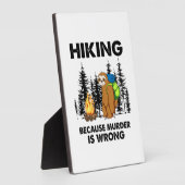 Camper Gift Hiking Because Murder Is Wrong Xmas Fotoplaat (Zijkant)