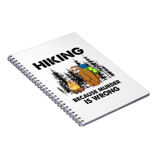 Camper Gift Hiking Because Murder Is Wrong Xmas Notitieboek (Rechterzijde)