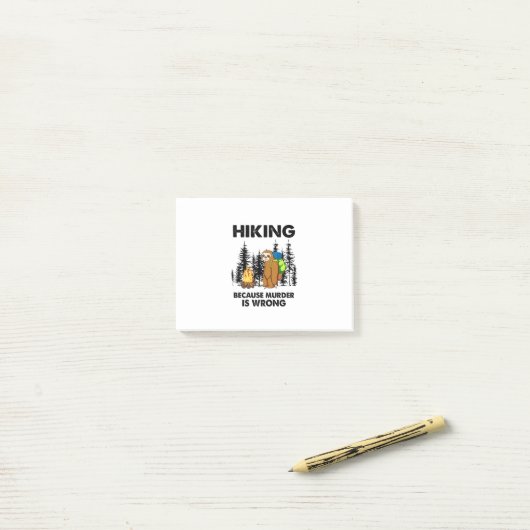 Camper Gift | Hiking Because Murder Is Wrong Xmas Post-it® Notes (Op bureau)