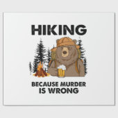 Camper Gift | Hiking Beer Birthday Cadeaupapier (Vlak)