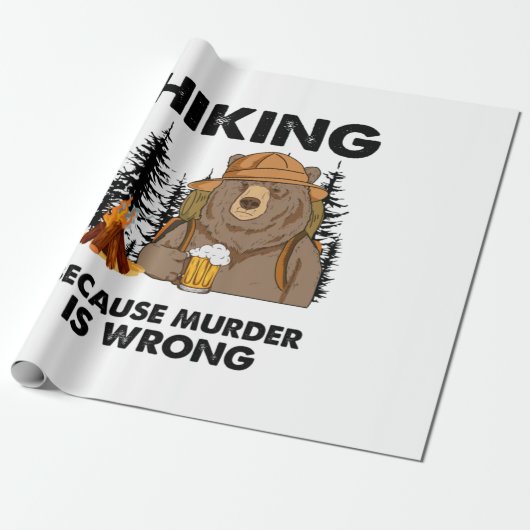 Camper Gift | Hiking Beer Birthday Cadeaupapier (Uitgerold)