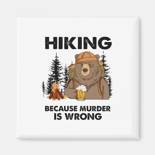 Camper Gift | Hiking Beer Birthday Magneet (Voorkant)