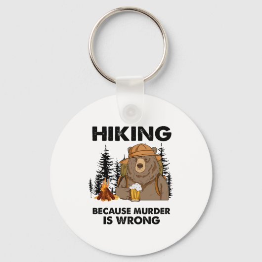 Camper Gift | Hiking Beer Birthday Sleutelhanger (Voorkant)