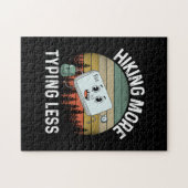 Camper Gift Hiking More Typing Less Birthday Legpuzzel (Horizontaal)