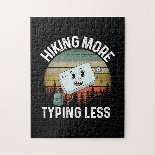 Camper Gift Hiking More Typing Less Birthday Legpuzzel (Verticaal)