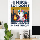 Camper Gift | I Hike So I Do Not Birthday Poster (Thuiskantoor)