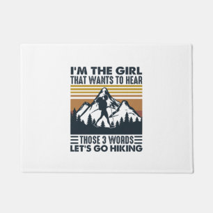 Camper Gift Ik ben het meisje om de verjaardag t Deurmat