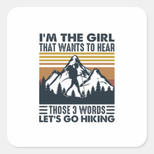 Camper Gift Ik ben het meisje om de verjaardag t Vierkante Sticker