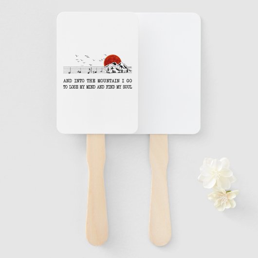 Camper Gift | Ik ga mijn Soul Birthday zoeken Handwaaier (Voorkant en achterkant)