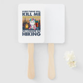 Camper Gift | Ik kies voor een wandelende verjaard Handwaaier (Voorkant en achterkant)