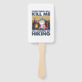 Camper Gift | Ik kies voor een wandelende verjaard Handwaaier (Voorkant)