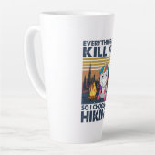 Camper Gift | Ik kies voor een wandelende verjaard Latte Mok (Linkerhoek)